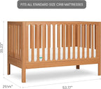 Newton Baby Galileo Standard Crib, Solid Beech Wood in Chestnut Color, 3-in-1 - Image 3