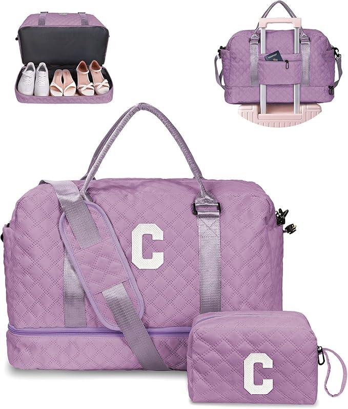 Birthday Gifts for Women-Initial Duffle Bag by Vogewood