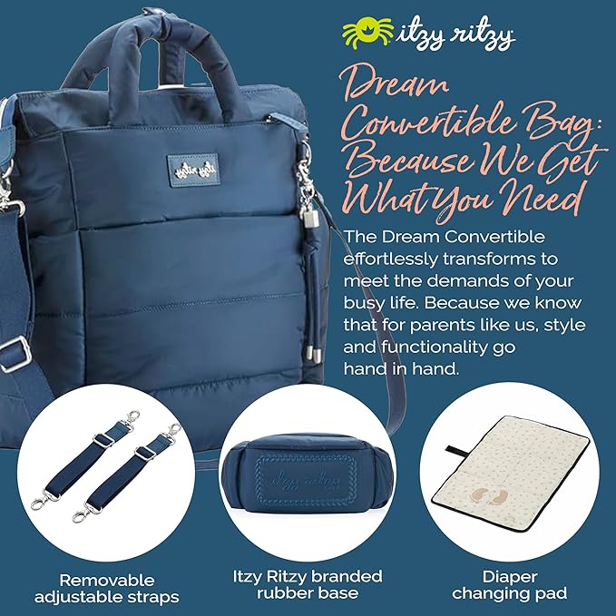 Itzy Ritzy Dream Convertible Diaper Bag Tote Backpack - Image 6