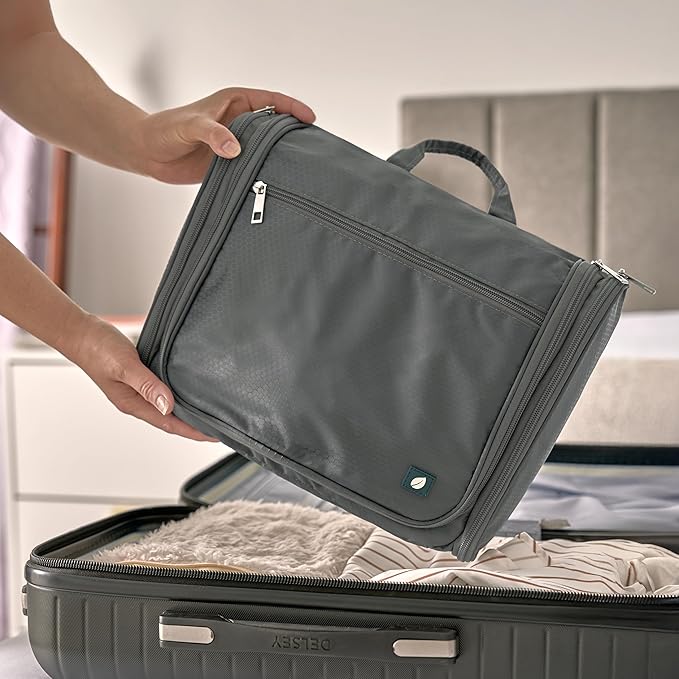 PAVILIA Large Hanging Toiletry Bag Travel Bag Women Men, Cosmetic Organizer - Image 7