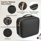 Travel Makeup Bag with LED Mirror, Cosmetic Bags - Image 4