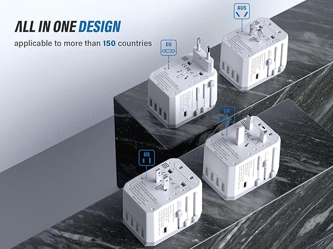 EPICKA Universal Travel Adapter, European Travel Plug Adapter - Image 3