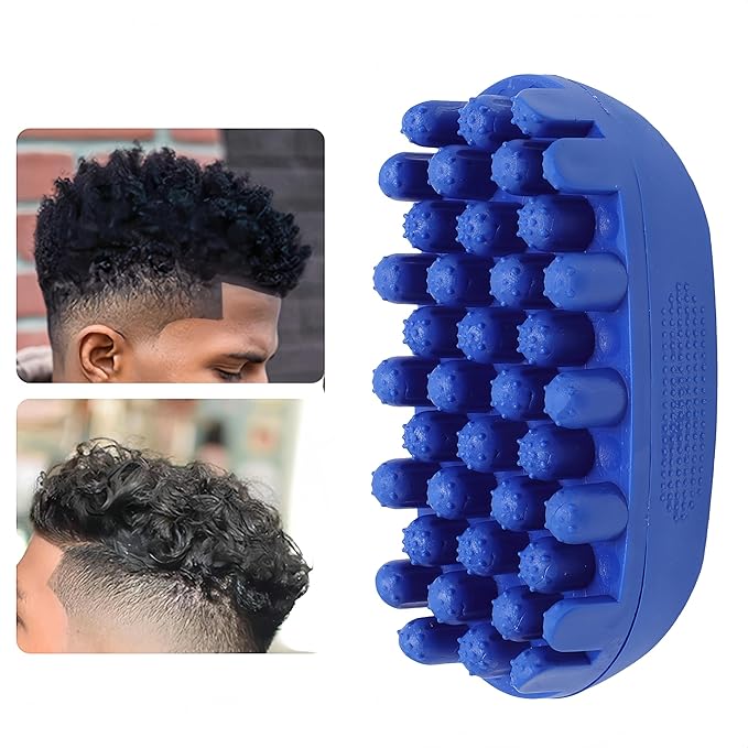 Silicone Curling Hair Brush - Twist King Sponge for Afro Hair, Washable Ergonomic Curl Sponge Styling Tool Wave Brush for Black Men Women Boy Girl All Hair Types