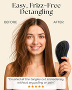 Lily England Hair Brushes for Women with Flexible Bristles - Pain-Free Detangler Brush for Curly, Thick, Straight & Natural Hair - Gentle Hairbrush for Women - Petrol Color