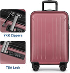 KYME Suitcase Hardshell With Double Spinner Wheels, PC+ABS TSA Lock Travel - Image 2