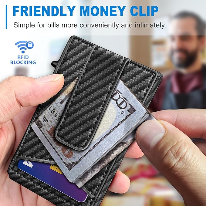 Airtag Wallet for Men, with Money Clip Gift Boxed, Slim Front Pocket Wallet - Image 6