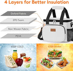 Lifewit Medium Lunch Bag Insulated Lunch Box Soft Cooler Cooling Tote - Image 2