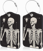 2 Pcs Human Skeleton Luggage Tags by Unknown
