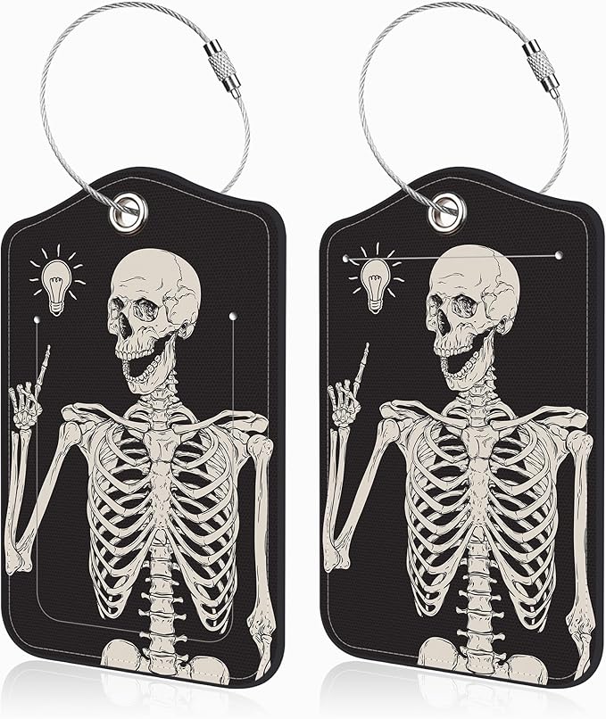 2 Pcs Human Skeleton Luggage Tags by Unknown