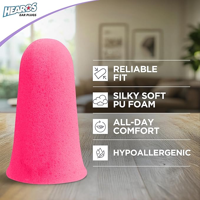 Hearos Sleep Pretty Tonight Foam Ear Plugs, Hearing Protection, 32 NRR - Image 6