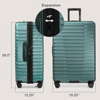 U.S. Traveler Boren Polycarbonate Hardside Rugged Travel Suitcase Luggage - Image 7