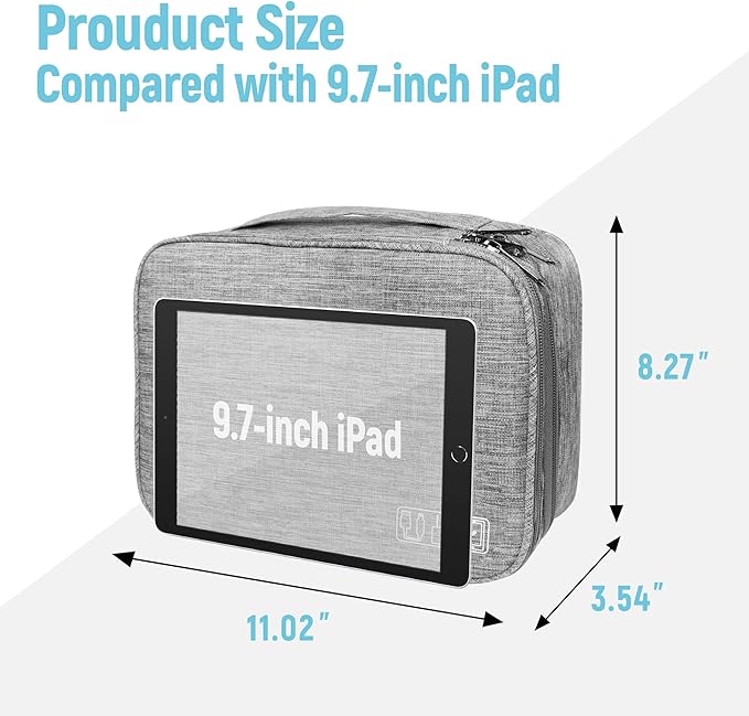 Electronics Travel Organizer, Large Double Layer Portable Waterproof Travel - Image 3