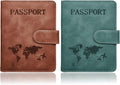 Passport Holder for Travel Essentials, 2 Pack Rfid Passport Cover for Women Men by SOVIROSE