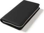Leatherology Black Onyx Travel Zip Organizer Wallet, Passport Holder, RFID - Image 3