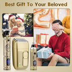 Hair Clippers for Men,Professional Cordless Barber Trimmer Set,Nose and Ear Hair Trimmer with Razor Replacement Head,USB Rechargeable Hair Cutting Grooming Kit-LED Display (Gold-1)