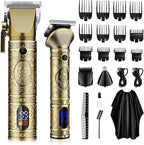 GSKY Hair Clippers for Men Professional, Cordless Clippers for Hair Cutting, Mens Hair Clippers and Trimmer Kit for Barber with LED Display
