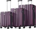 Hanke Expandable Hardshell Luggage Sets 3 piece Carry On Luggage by Hanke