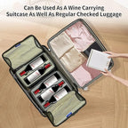 Premium Wine Travel Luggage | Holds 10 Bottles of 750 ML | TSA Lock | - Image 6