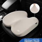 Skechers Memory Foam Seat Cushion, Ribbed Fabric Office Chair Cushion - Image 2