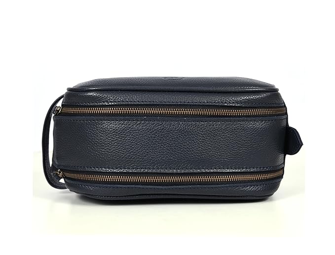 10" Premium Leather Toiletry Travel Pouch - Image 7