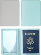 2 Pack Passport covers and Vaccine Card Holder Arouselove PU Leather Passport by Unknown