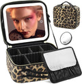 Makeup Bag with Light Up Mirror, Lighted Travel Makeup Organizer 3 Colors by Jadazror