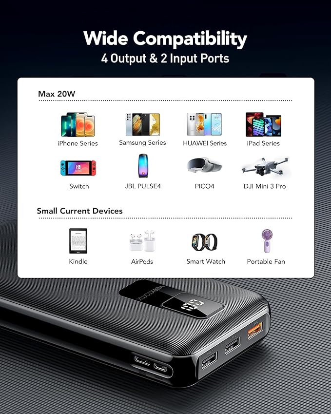 30000mAh Portable Charger LED Display Power Bank Fast Charging QC 3.0& PD - Image 7