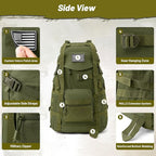 50L Tactical Backpack for Men and Women, Water-Resistant Molle Rucksack - Image 7
