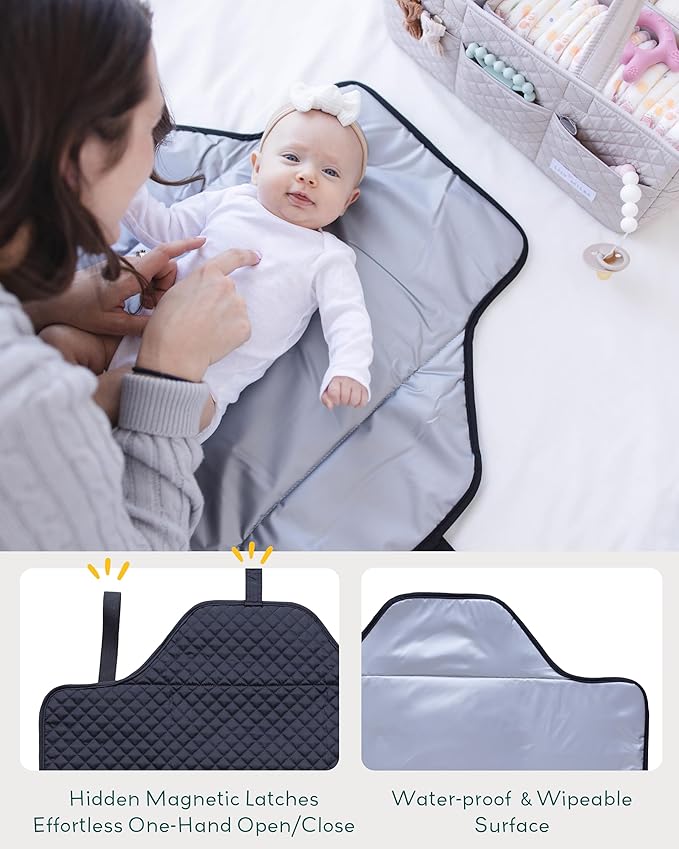 Lily Miles Baby Changing Pad Portable, Diaper Changing Mat - Image 3