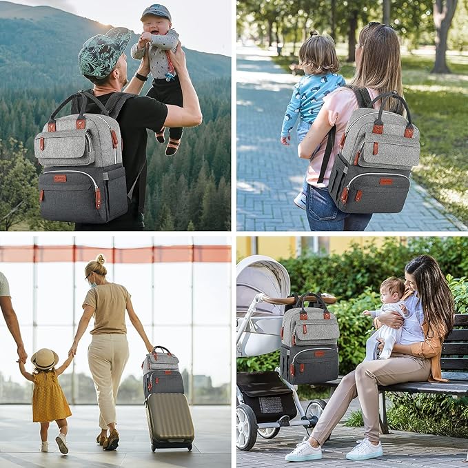 Diaper Bag Backpack, Baby Bag for Boys Girls, Large Diaper Backpack Travel - Image 7