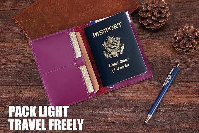 STAR VISTA Albatross Leather Travel Passport Holder, Minimalist Design - Image 5