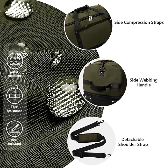 Rolling Duffle Bag with Wheels, 110L/140L Expandable Soft-Sided Foldable Duffle - Image 6
