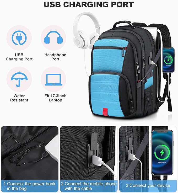 Extra Large Backpack, Travel Laptop Backpack - Image 2