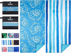 2 Pack Lightweight Thin Beach Towel Oversized 71"x32" Big Extra Large by Gomust