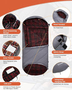 KingCamp Sleeping Bag for Adults, Cold Weather & Warm Extra Wide Big & Tall XL - Image 7
