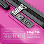 SHOWKOO Luggage Sets Expandable PC+ABS Durable Suitcase Sets Double Wheels TSA - Image 4