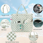 LEDAOU Beach Bag Waterproof Sandproof Women Tote Bag Pool Bag - Image 3