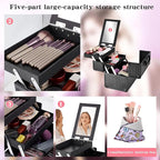 Makeup Train Case, Portable Makeup Case - Image 4