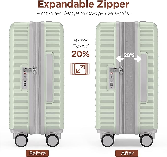 SHOWKOO Luggage Sets 3 Piece Hardside Expandable Suitcase - Image 6