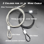 6 pcs 39 inch 3mm Thickness Stainless Steel Wire Cable - Image 3