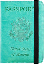 Passport Holder Cover Wallet Travel Essentials RFID Blocking Leather Card Case by PASCACOO