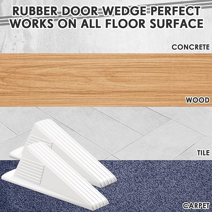 Frienda 8 Pcs Jumbo Door Stoppers Heavy Duty Door Stopper Tall up to 2inch Tall - Image 4