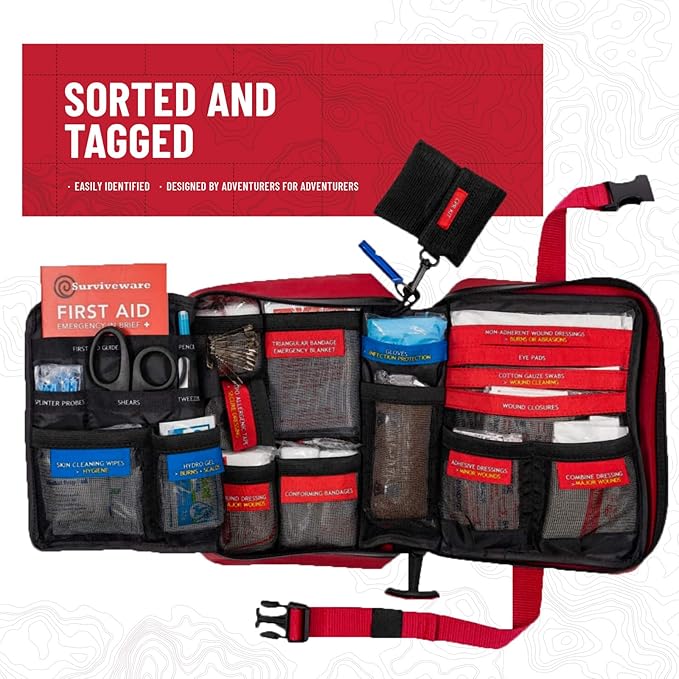 Surviveware Waterproof Premium Survival First Aid Kit - Image 3
