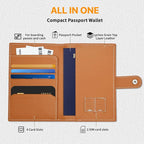 Genuine Leather Passport Holder, RFID Blocking Travel Wallet - Image 2