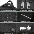 Paude Laptop Backpack, 17.3 Inch School Backpack Large Bookbag - Image 4