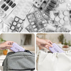 Travel Pill Organizer Box with Medicine Labels, 7 Compartments Portable Pill - Image 6