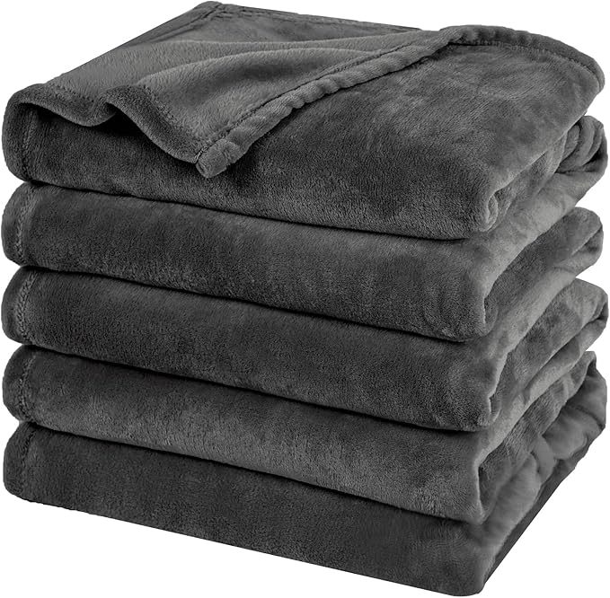 PHF Oversized King Fleece Blanket 120"x120", No Shed No Pilling Big Soft Blanket by PHF