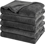 PHF Oversized King Fleece Blanket 120"x120", No Shed No Pilling Big Soft Blanket by PHF