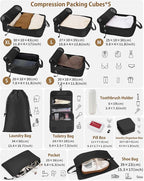 Compression Packing Cubes 12 Set, Suitcase Organizers, Extendable Packing Cubes - Image 2