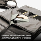Halfday Convertible 2-in-1 Premium Garment Duffel Weekender Bag 40L | - Image 2
